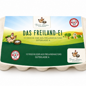 10er Karton Eier aus Freilandhaltung Größe L